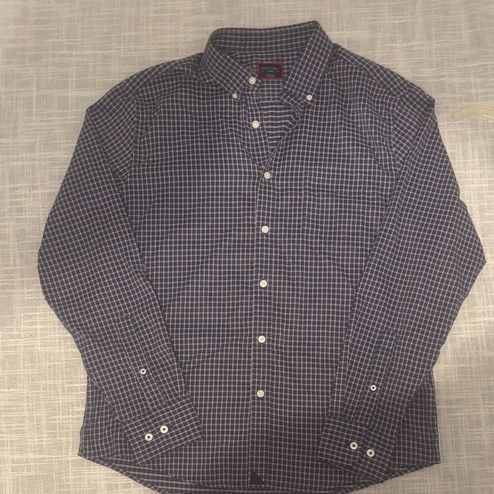 Men's Navy Checkered Shirt